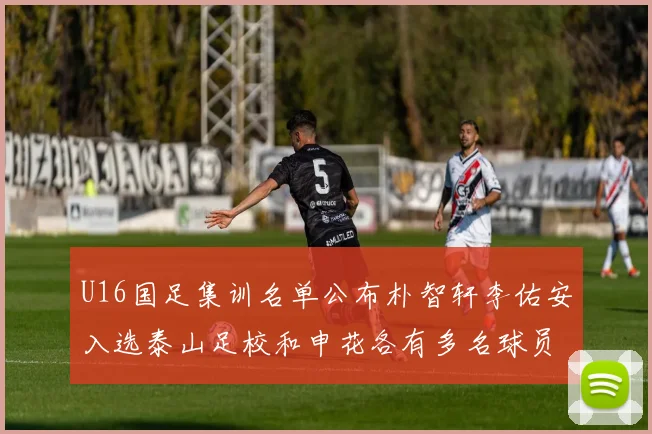 U16国足集训名单公布朴智轩李佑安入选泰山足校和申花各有多名球员参与